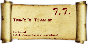Tamás Tivadar névjegykártya