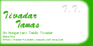 tivadar tamas business card