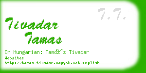 tivadar tamas business card